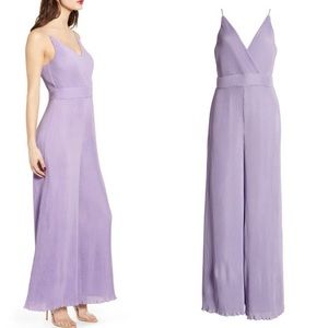 ASTR the Label Textured Jumpsuit PlissÉ in lilac